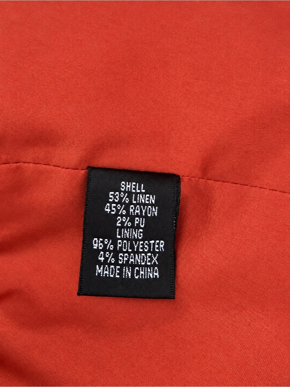 Adrianna Papell Burnt Orange Linen Blend Ruffle Pleated Dress Size 10 - Picture 3 of 6